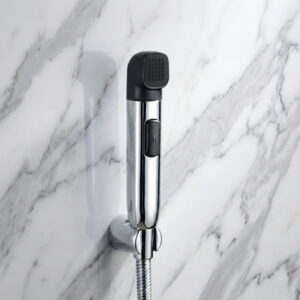 Krave Black ABS Dual Function Health Faucet with 1 Meter 304-Grade SS Hose Pipe & Hook