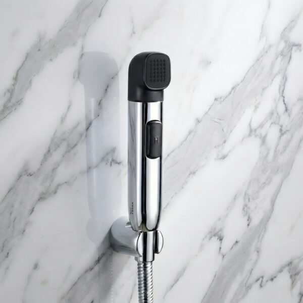 Krave Black ABS Dual Function Health Faucet with 1 Meter 304-Grade SS Hose Pipe & Hook