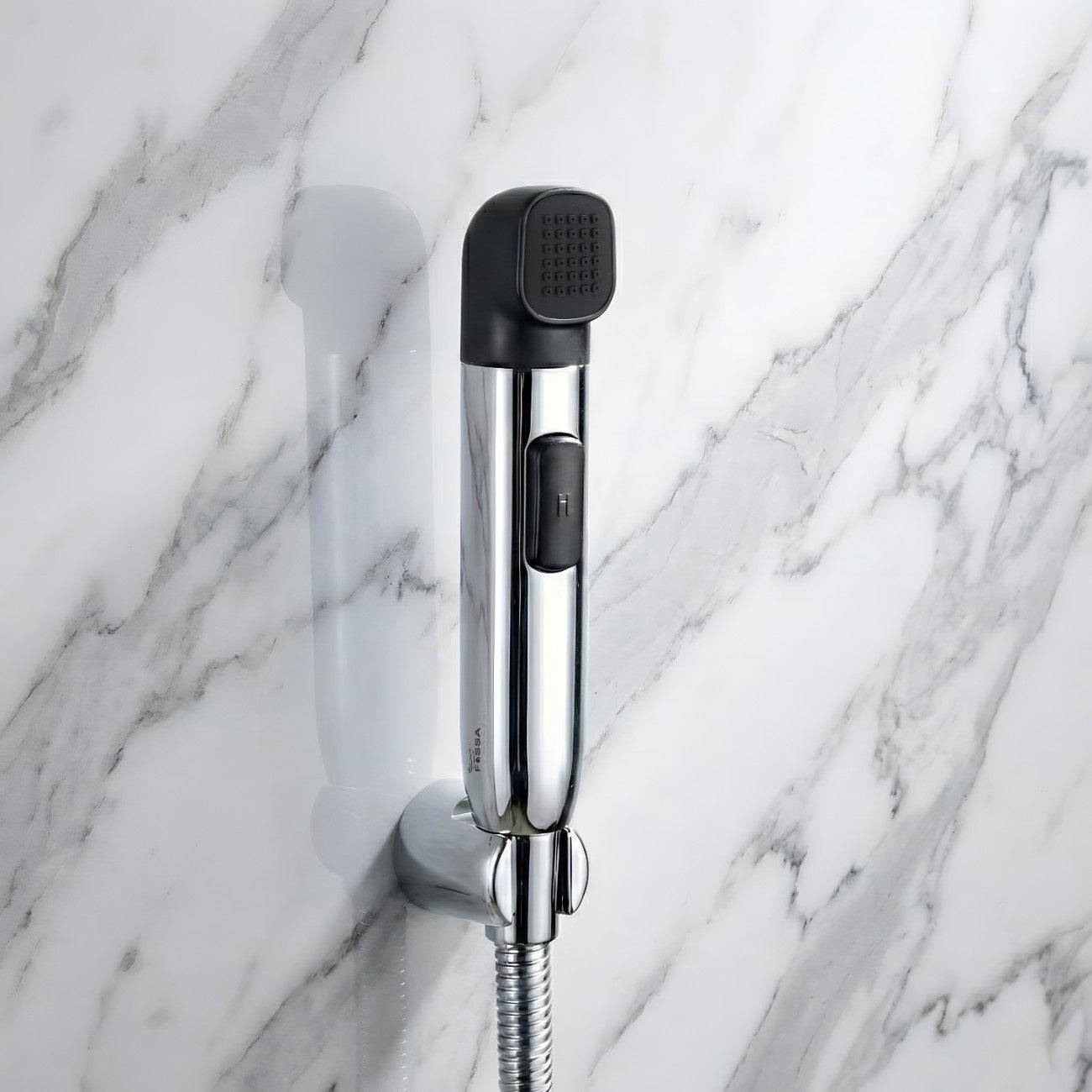 Krave Black ABS Dual Function Health Faucet with 1 Meter 304-Grade SS Hose Pipe & Hook - Image 1