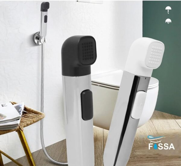 Krave Black ABS Dual Function Health Faucet with 1 Meter 304-Grade SS Hose Pipe & Hook