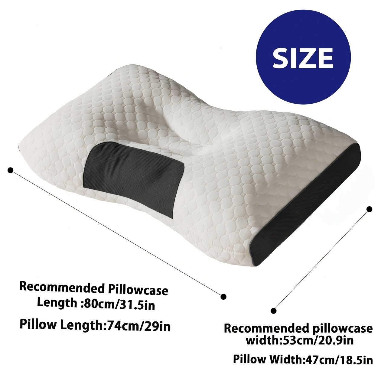 Purchase One And Receive Another at No Cost, Two Soft Woven Neck Massage Pillows for Couples - Featuring Adjustable Ergonomic, High-Quality Pillow Core, And a Removable Pillowcase for Enhanced Sleeping Comfort. - Image 4