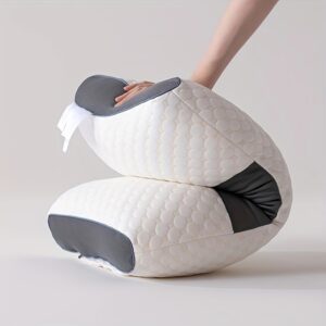 Purchase One And Receive Another at No Cost, Two Soft Woven Neck Massage Pillows for Couples - Featuring Adjustable Ergonomic, High-Quality Pillow Core, And a Removable Pillowcase for Enhanced Sleeping Comfort. - Image 2