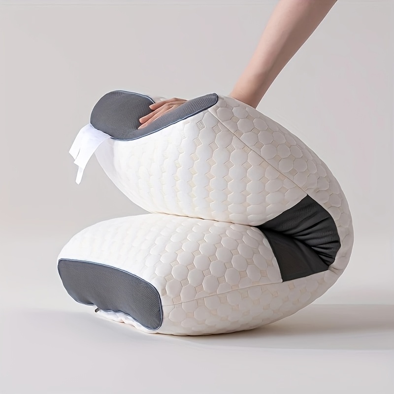Purchase One And Receive Another at No Cost, Two Soft Woven Neck Massage Pillows for Couples - Featuring Adjustable Ergonomic, High-Quality Pillow Core, And a Removable Pillowcase for Enhanced Sleeping Comfort. - Image 2