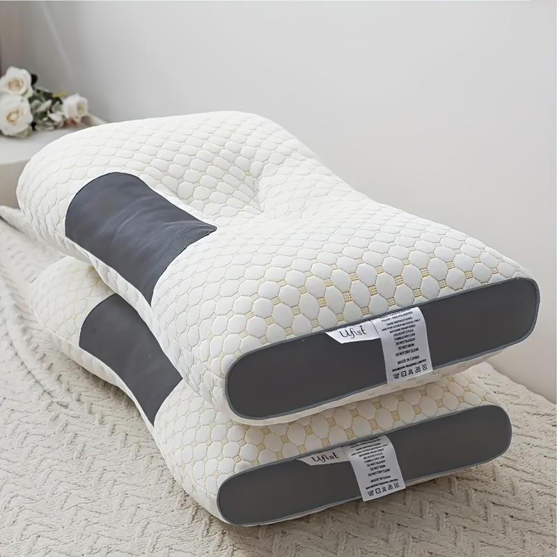 Purchase One And Receive Another at No Cost, Two Soft Woven Neck Massage Pillows for Couples - Featuring Adjustable Ergonomic, High-Quality Pillow Core, And a Removable Pillowcase for Enhanced Sleeping Comfort. - Image 7