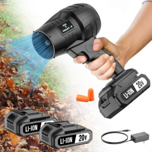 Turbo Blower, 20000RPM Electric Cordless Leaf Blower, 20V 2.0/4.0AH Battery Jet Dry Blower, High Pressure Air Blower, Jet Blower Car Dryer, Hand Held Snow Blower, Home Outdoor, Blowing Leaves And Dust, Birthday Or Holiday Gifts - Image 12
