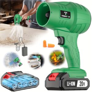 Turbo Blower, 20000RPM Electric Cordless Leaf Blower, 20V 2.0/4.0AH Battery Jet Dry Blower, High Pressure Air Blower, Jet Blower Car Dryer, Hand Held Snow Blower, Home Outdoor, Blowing Leaves And Dust, Birthday Or Holiday Gifts - Image 5